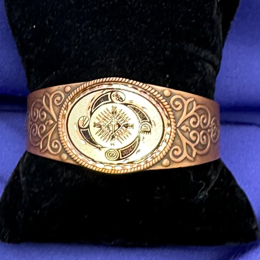 Southwest Copper “4 Elements” Cuff Bracelet - Picture 6 of 14